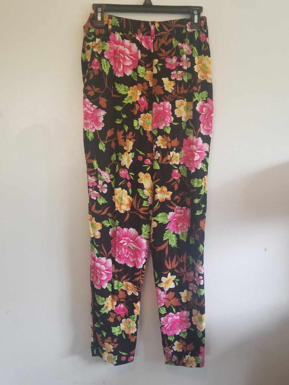 Vintage Bugle Boy Classics Floral Rayon Pants Women's Size S